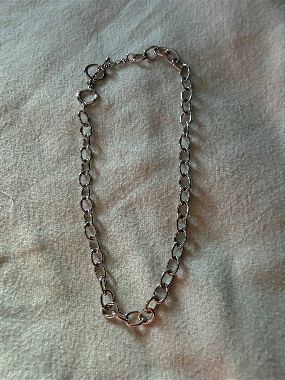 Polished Silver-Link Chain Necklace for Women